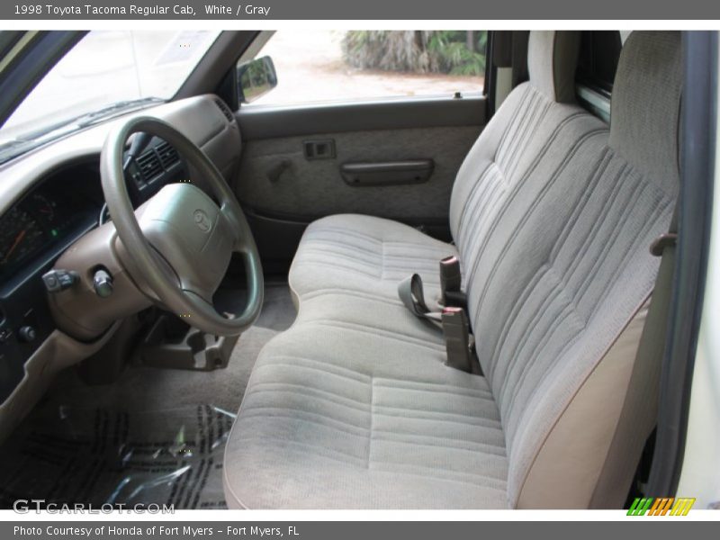 White / Gray 1998 Toyota Tacoma Regular Cab