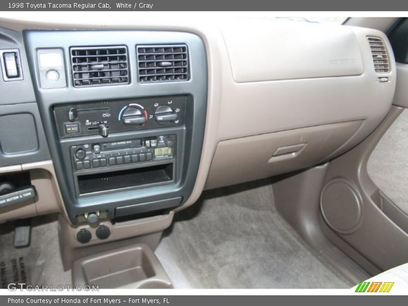 White / Gray 1998 Toyota Tacoma Regular Cab