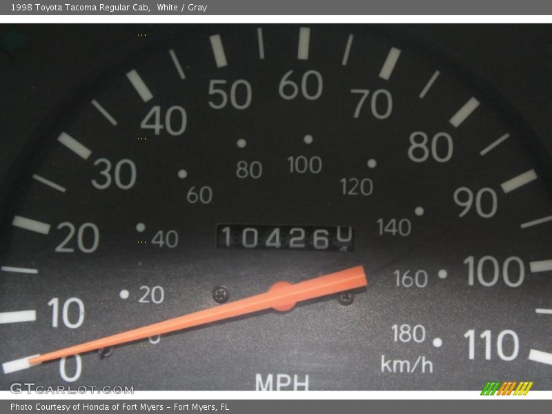 White / Gray 1998 Toyota Tacoma Regular Cab
