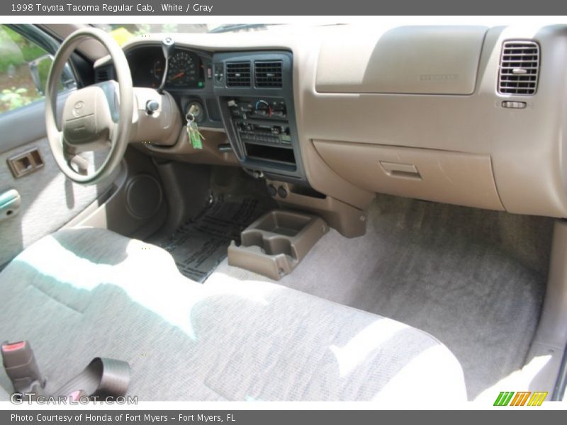 White / Gray 1998 Toyota Tacoma Regular Cab