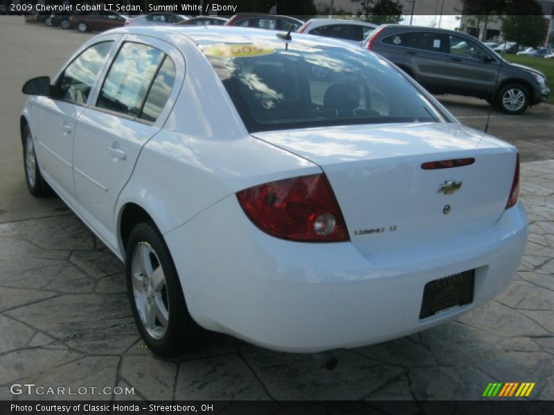 Summit White / Ebony 2009 Chevrolet Cobalt LT Sedan