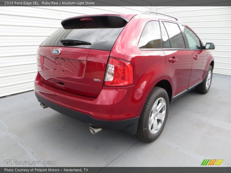 Ruby Red / Medium Light Stone 2013 Ford Edge SEL