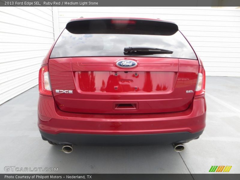Ruby Red / Medium Light Stone 2013 Ford Edge SEL