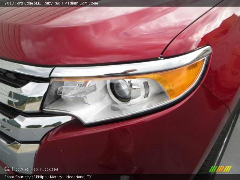 Ruby Red / Medium Light Stone 2013 Ford Edge SEL