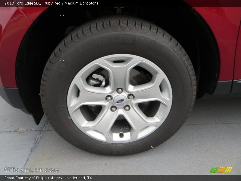 Ruby Red / Medium Light Stone 2013 Ford Edge SEL