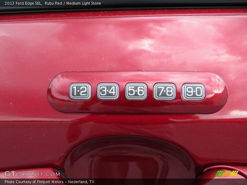 Ruby Red / Medium Light Stone 2013 Ford Edge SEL