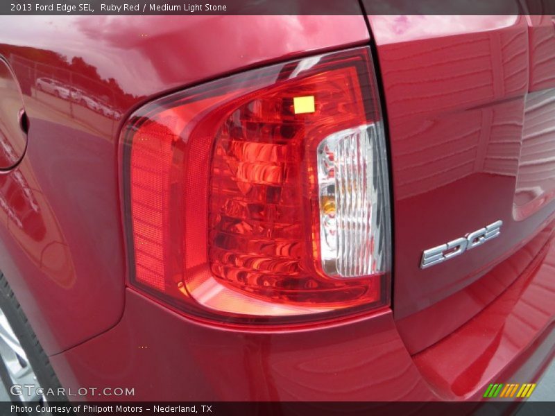 Ruby Red / Medium Light Stone 2013 Ford Edge SEL