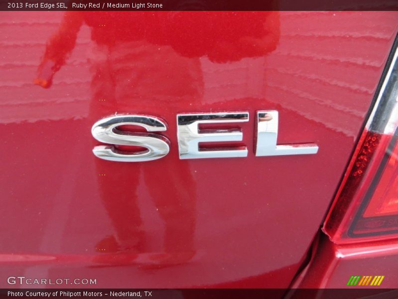 Ruby Red / Medium Light Stone 2013 Ford Edge SEL
