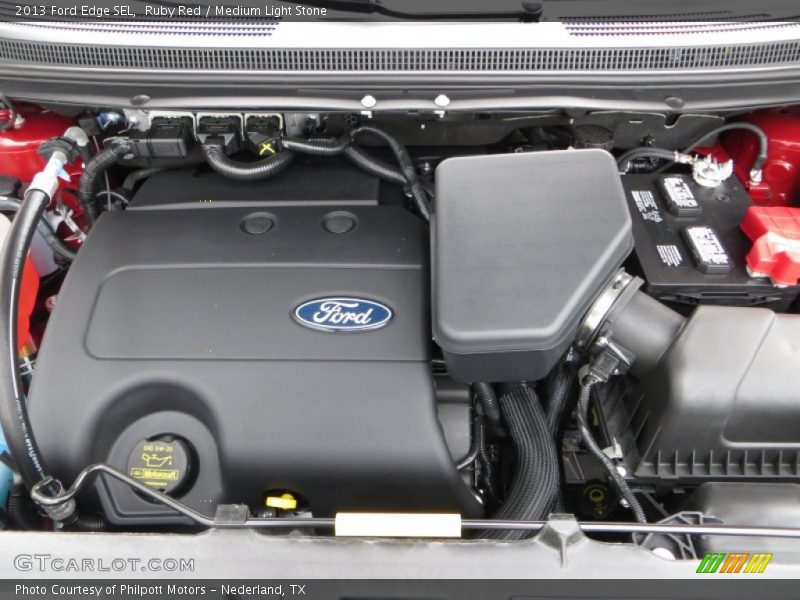 Ruby Red / Medium Light Stone 2013 Ford Edge SEL