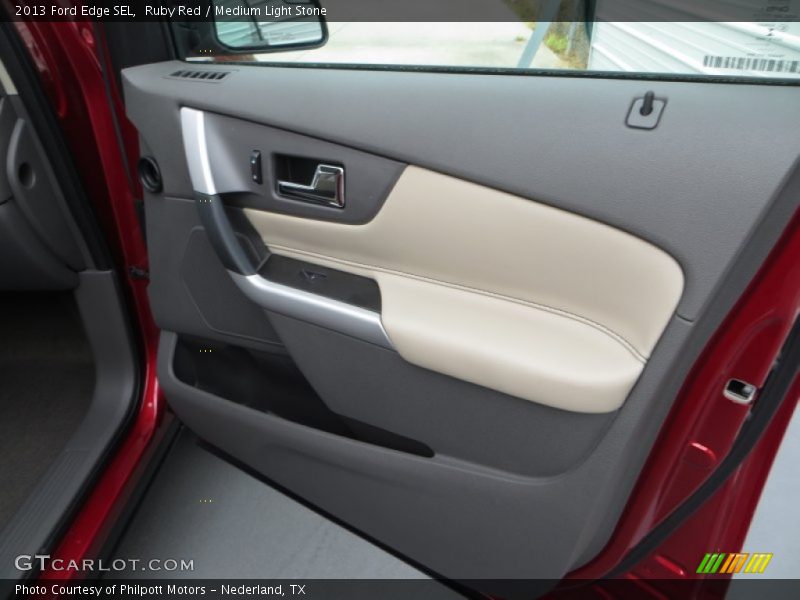 Ruby Red / Medium Light Stone 2013 Ford Edge SEL