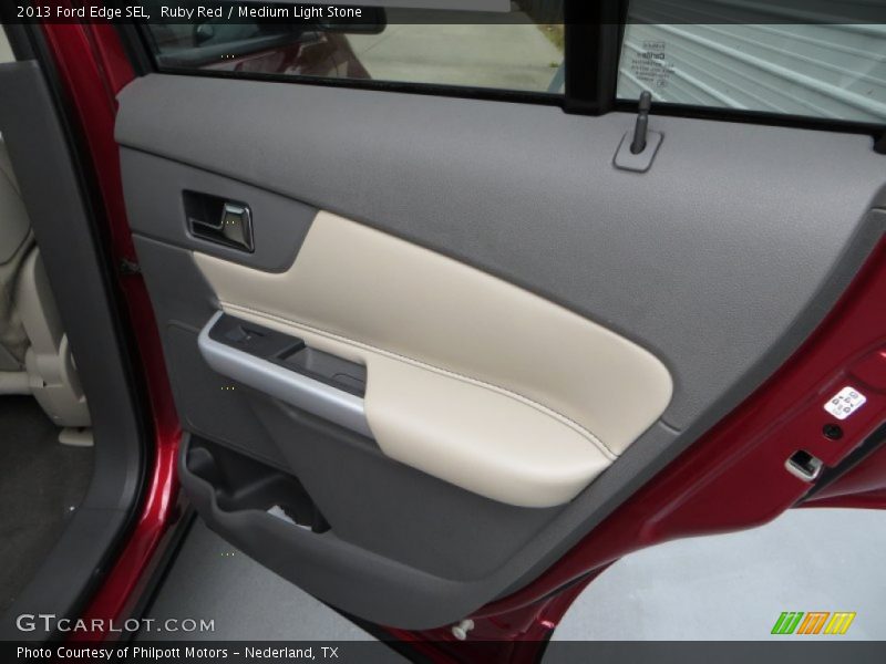 Ruby Red / Medium Light Stone 2013 Ford Edge SEL