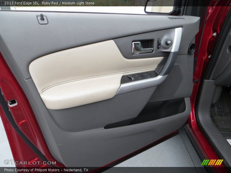 Ruby Red / Medium Light Stone 2013 Ford Edge SEL