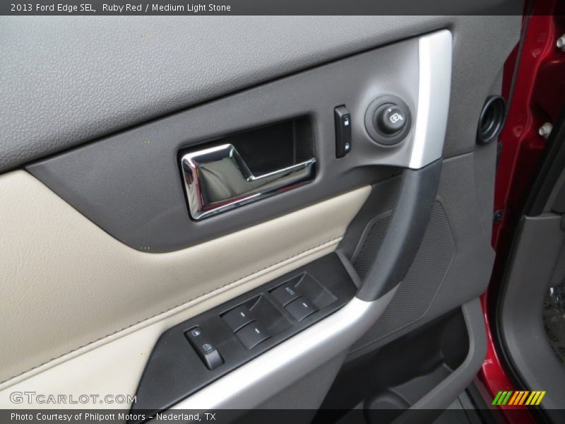 Ruby Red / Medium Light Stone 2013 Ford Edge SEL