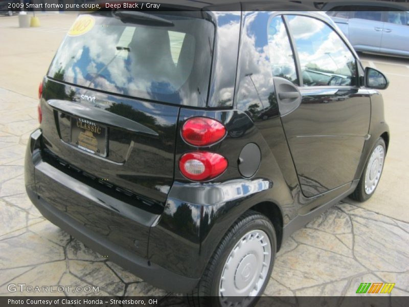 Deep Black / Gray 2009 Smart fortwo pure coupe