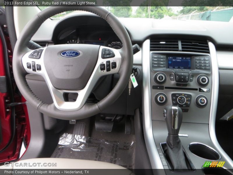 Ruby Red / Medium Light Stone 2013 Ford Edge SEL