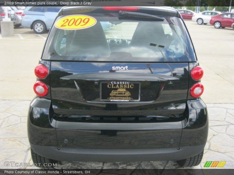 Deep Black / Gray 2009 Smart fortwo pure coupe