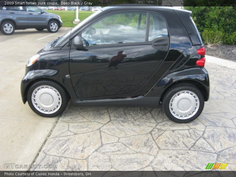 Deep Black / Gray 2009 Smart fortwo pure coupe