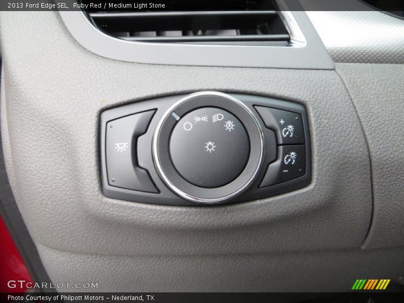 Ruby Red / Medium Light Stone 2013 Ford Edge SEL
