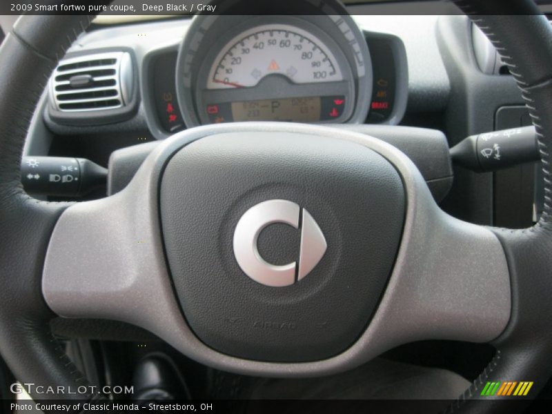 Deep Black / Gray 2009 Smart fortwo pure coupe