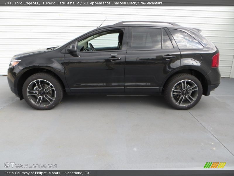 Tuxedo Black Metallic / SEL Appearance Charcoal Black/Gray Alcantara 2013 Ford Edge SEL
