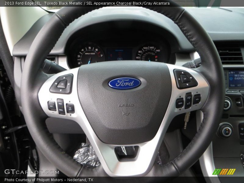 Tuxedo Black Metallic / SEL Appearance Charcoal Black/Gray Alcantara 2013 Ford Edge SEL