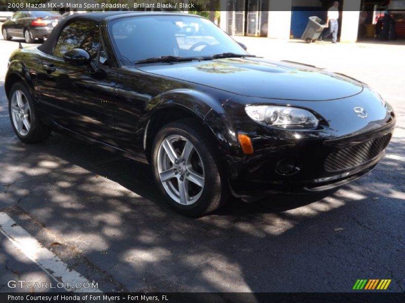 Brilliant Black / Black 2008 Mazda MX-5 Miata Sport Roadster
