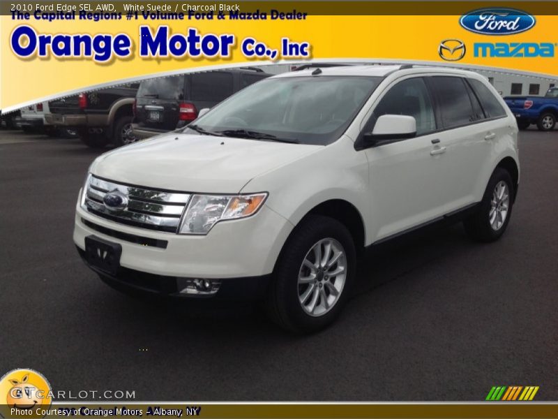 White Suede / Charcoal Black 2010 Ford Edge SEL AWD