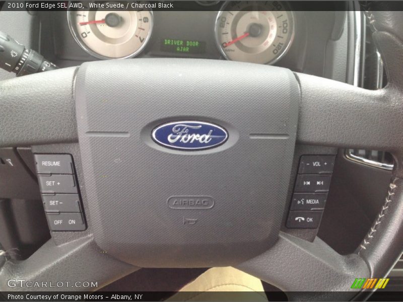 White Suede / Charcoal Black 2010 Ford Edge SEL AWD
