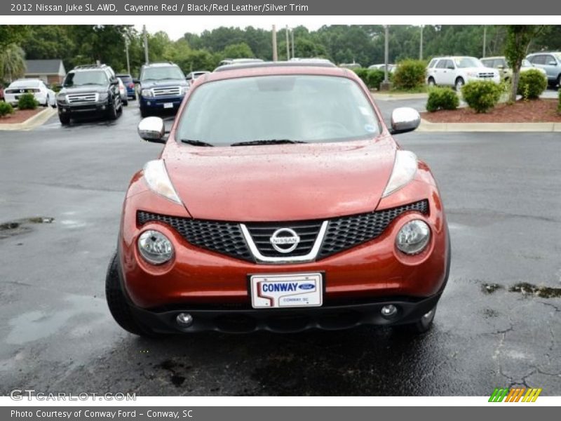 Cayenne Red / Black/Red Leather/Silver Trim 2012 Nissan Juke SL AWD