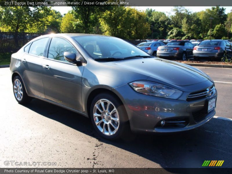 Tungsten Metallic / Diesel Gray/Ceramic White 2013 Dodge Dart Limited