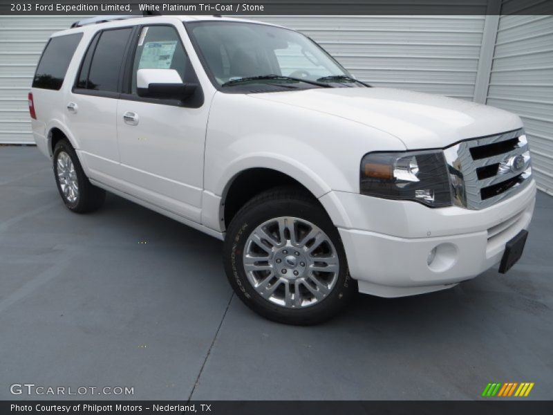 White Platinum Tri-Coat / Stone 2013 Ford Expedition Limited