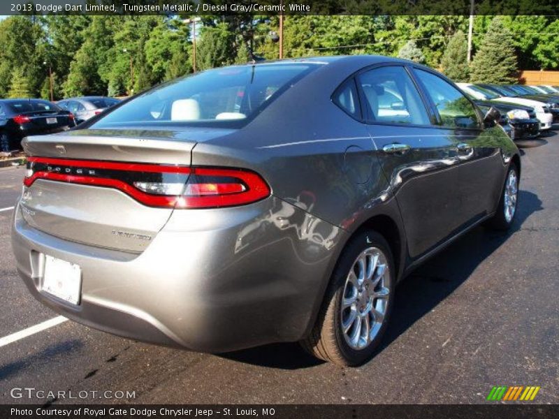 Tungsten Metallic / Diesel Gray/Ceramic White 2013 Dodge Dart Limited