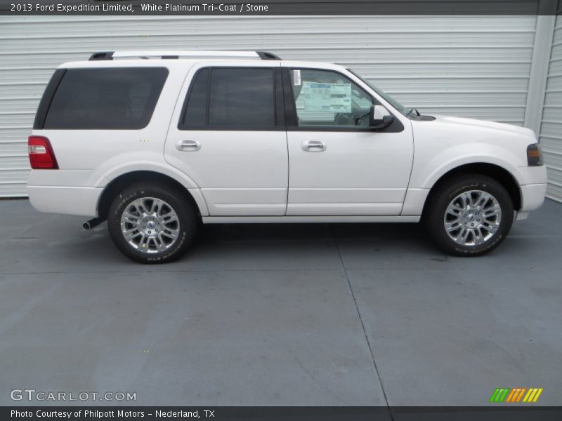 White Platinum Tri-Coat / Stone 2013 Ford Expedition Limited