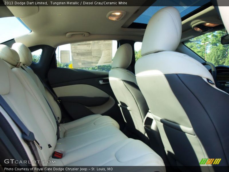 Tungsten Metallic / Diesel Gray/Ceramic White 2013 Dodge Dart Limited
