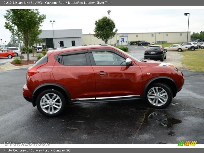 Cayenne Red / Black/Red Leather/Silver Trim 2012 Nissan Juke SL AWD