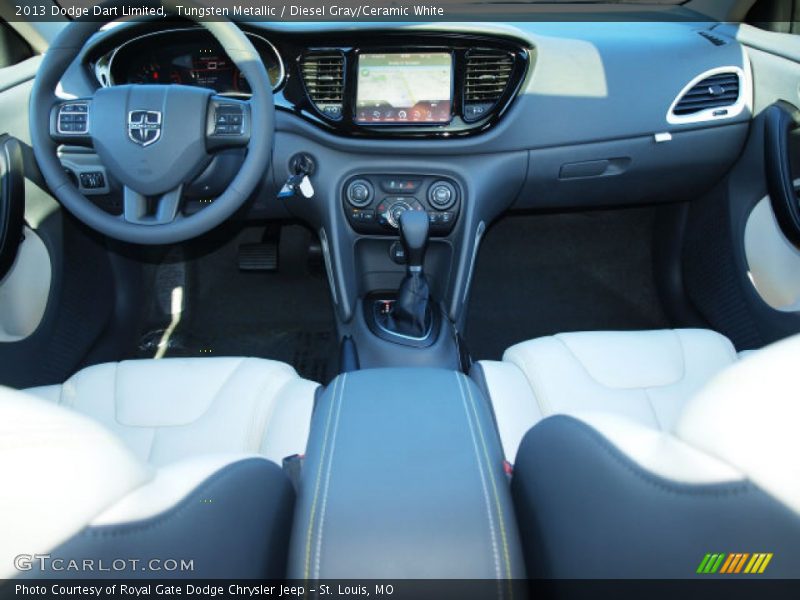 Tungsten Metallic / Diesel Gray/Ceramic White 2013 Dodge Dart Limited