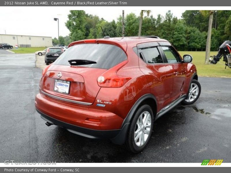 Cayenne Red / Black/Red Leather/Silver Trim 2012 Nissan Juke SL AWD