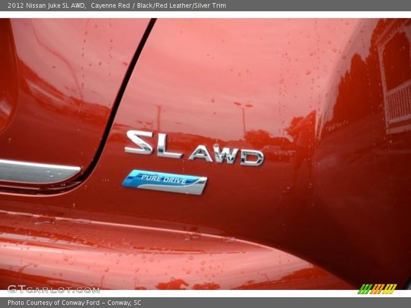 Cayenne Red / Black/Red Leather/Silver Trim 2012 Nissan Juke SL AWD