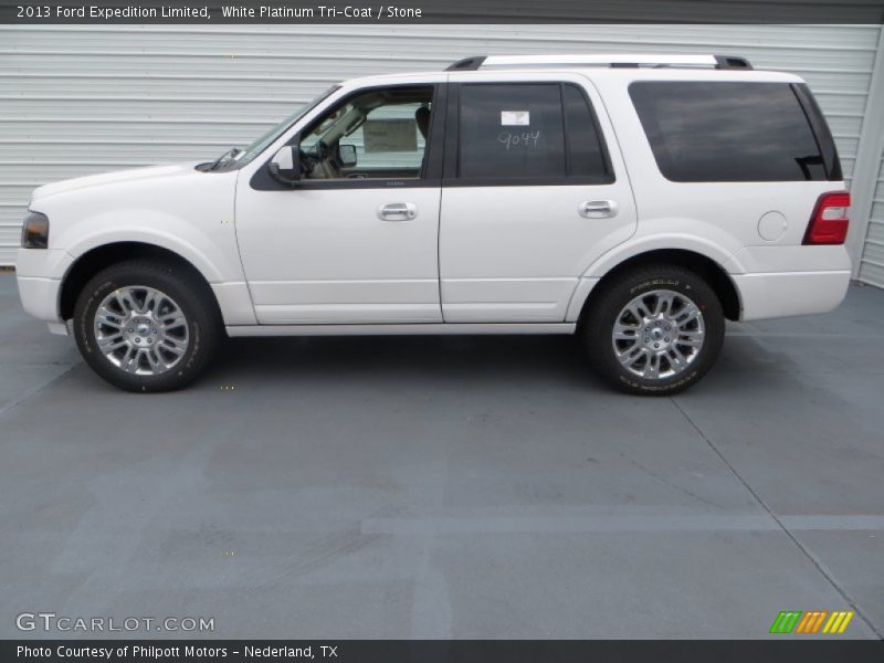 White Platinum Tri-Coat / Stone 2013 Ford Expedition Limited