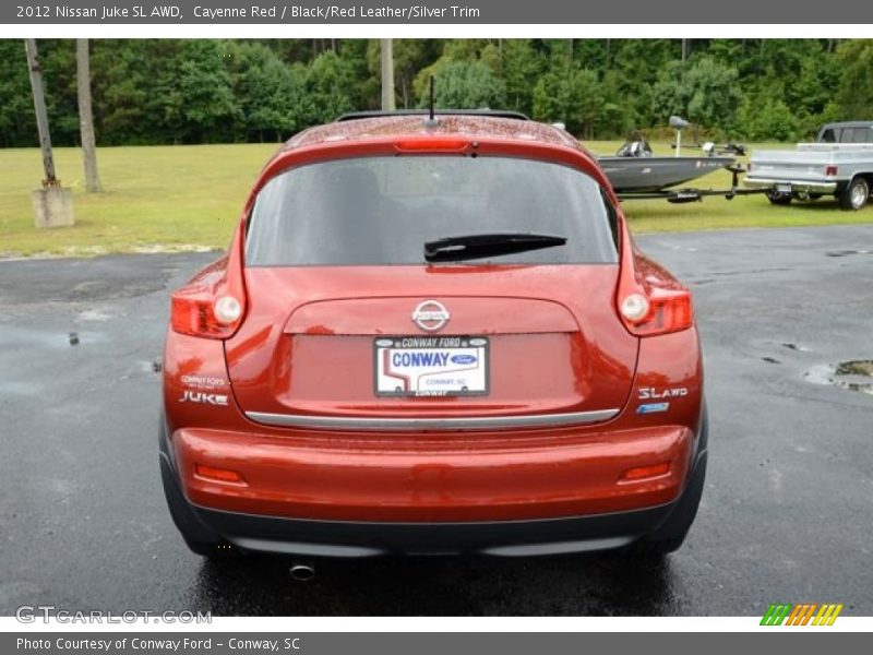 Cayenne Red / Black/Red Leather/Silver Trim 2012 Nissan Juke SL AWD
