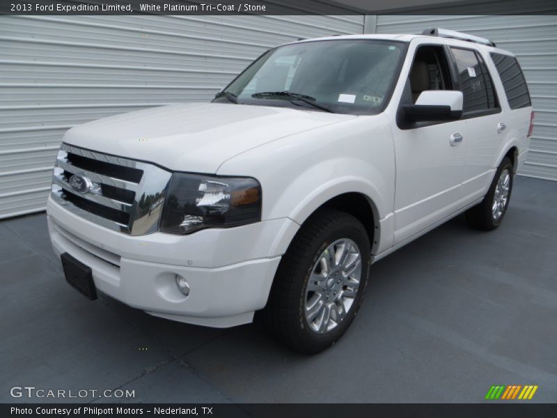 White Platinum Tri-Coat / Stone 2013 Ford Expedition Limited