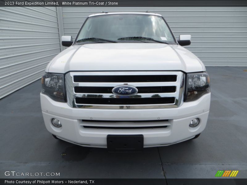 White Platinum Tri-Coat / Stone 2013 Ford Expedition Limited