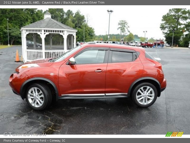 Cayenne Red / Black/Red Leather/Silver Trim 2012 Nissan Juke SL AWD