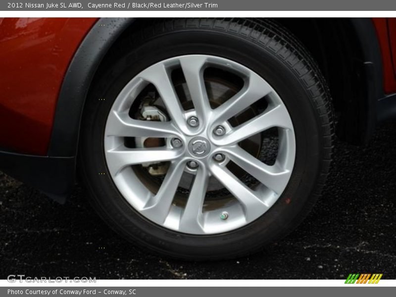 Cayenne Red / Black/Red Leather/Silver Trim 2012 Nissan Juke SL AWD