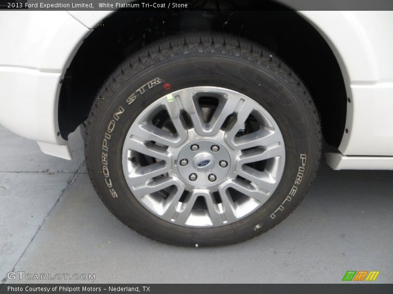 White Platinum Tri-Coat / Stone 2013 Ford Expedition Limited