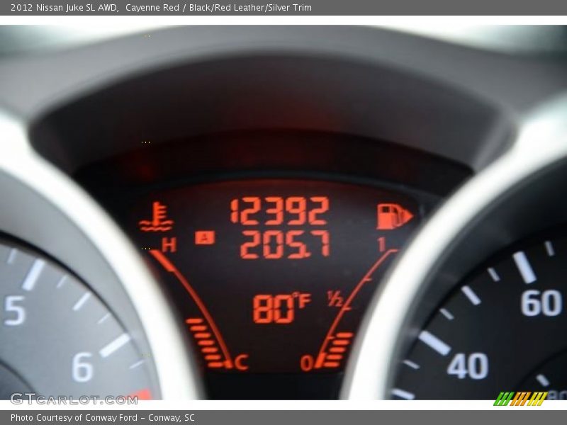 Cayenne Red / Black/Red Leather/Silver Trim 2012 Nissan Juke SL AWD
