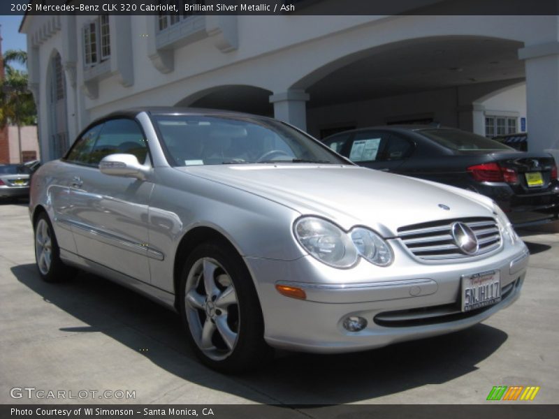 Brilliant Silver Metallic / Ash 2005 Mercedes-Benz CLK 320 Cabriolet
