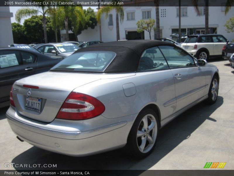Brilliant Silver Metallic / Ash 2005 Mercedes-Benz CLK 320 Cabriolet