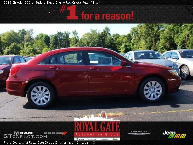 Deep Cherry Red Crystal Pearl / Black 2013 Chrysler 200 LX Sedan