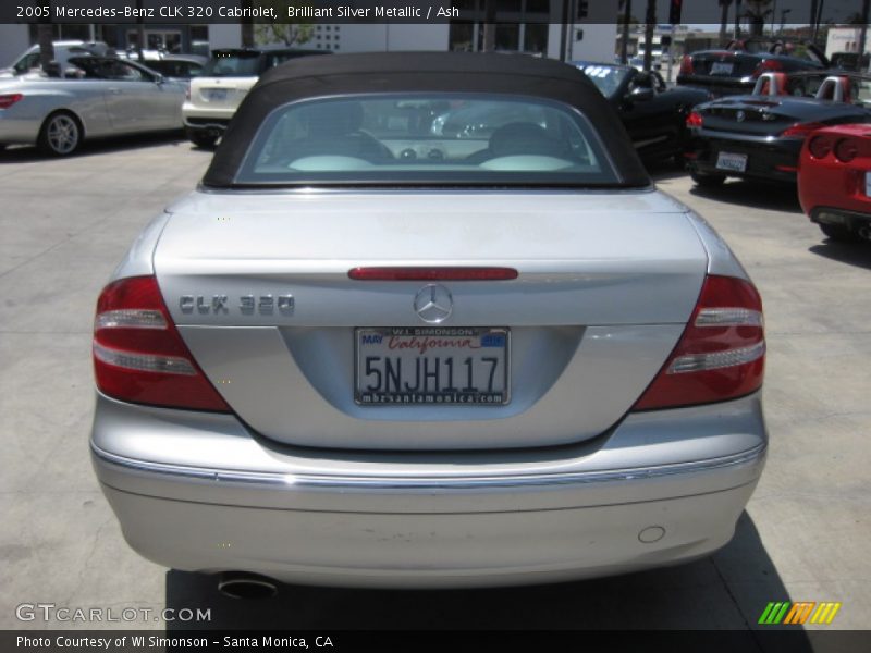 Brilliant Silver Metallic / Ash 2005 Mercedes-Benz CLK 320 Cabriolet